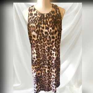 Chic Leopard Print Sleeveless Dress